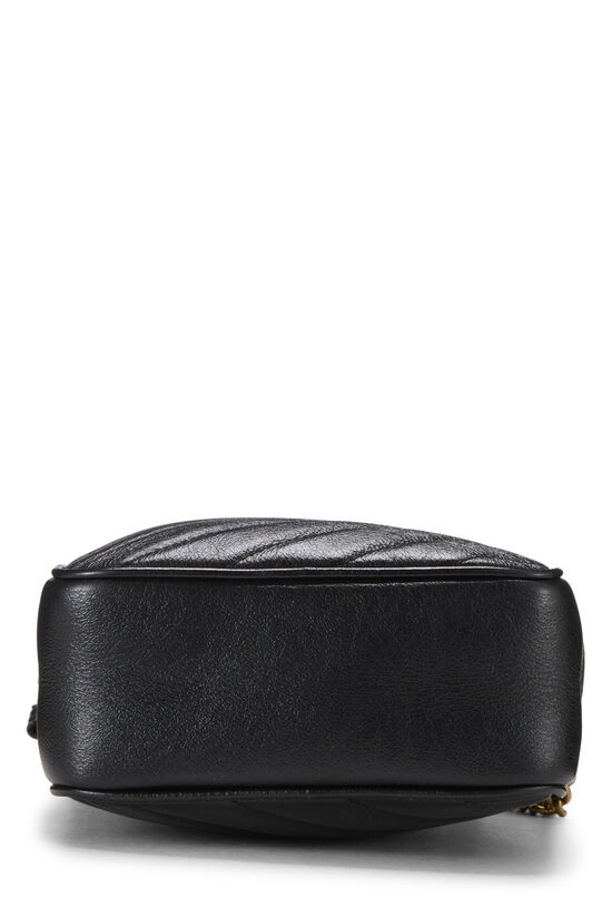 Black Leather GG Marmont Double Zip Crossbody Bag Small, , large image number 4