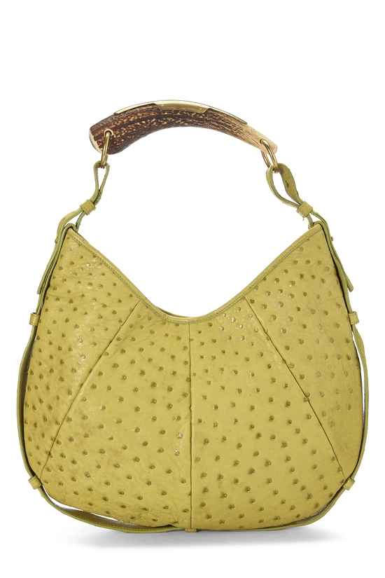 Pre-Owned Green Ostrich Mombasa QTB0K122GB000
