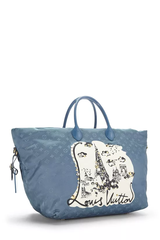 Blue Monogram Nylon Cabas Nouvelle Vague Beach Bag, , large image number 1