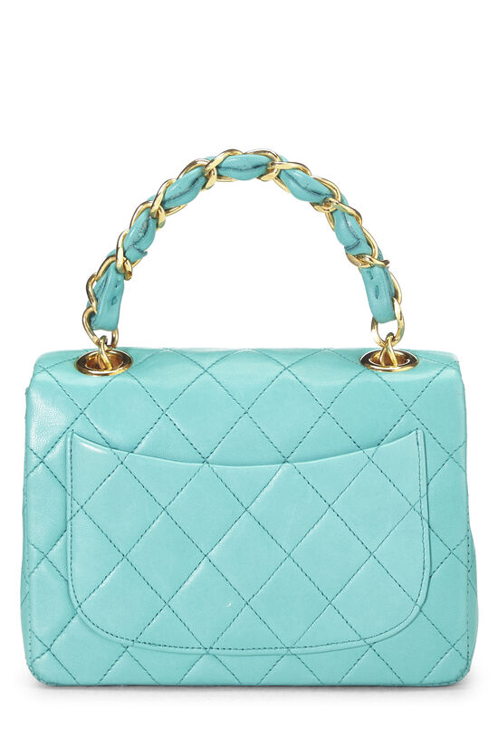 Blue Lambskin Handbag Mini, , large image number 3