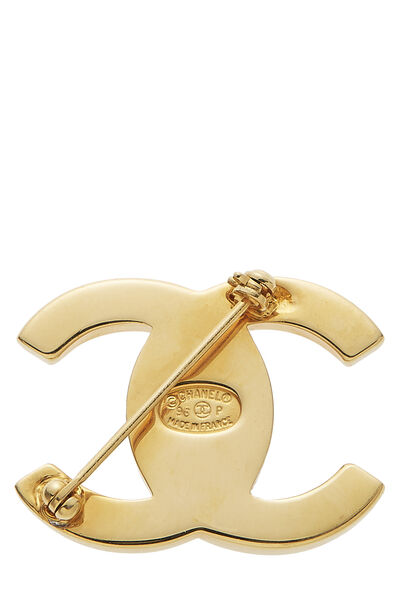Gold 'CC' Turnlock Pin Medium, , large