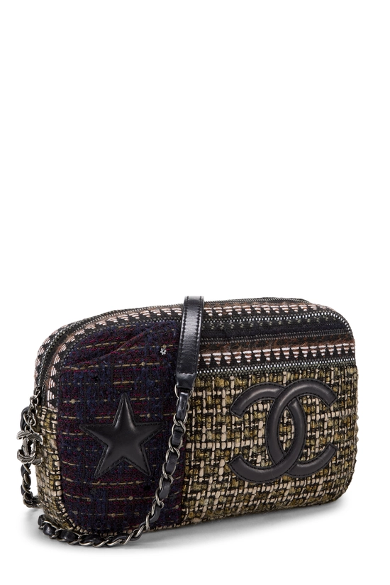 Multicolor Tweed Paris-Dallas 'CC' Camera Bag, , large image number 1
