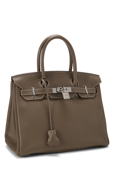 Etoupe Clemence Birkin 30, , large