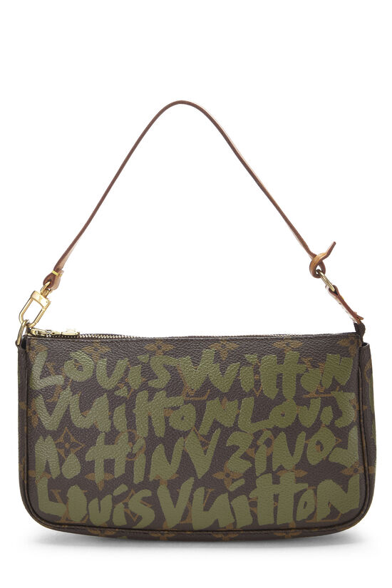 Stephen Sprouse x Louis Vuitton Green Monogram Graffiti Pochette Accessoires