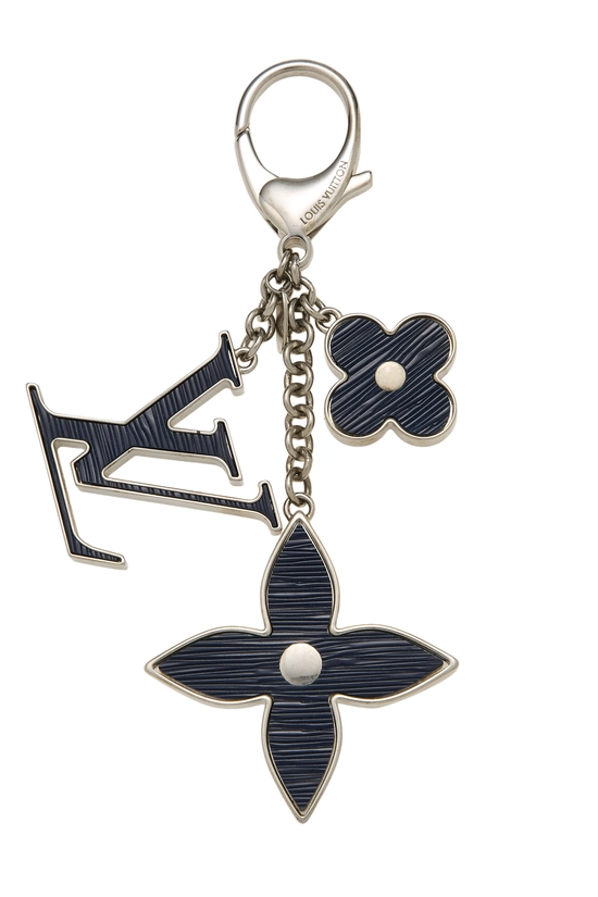 Navy Fleur De Epi Bag Charm, , large image number 0