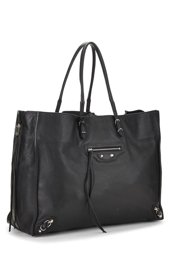Black Calfskin Papier A4 Zip Around Tote, , large image number 1
