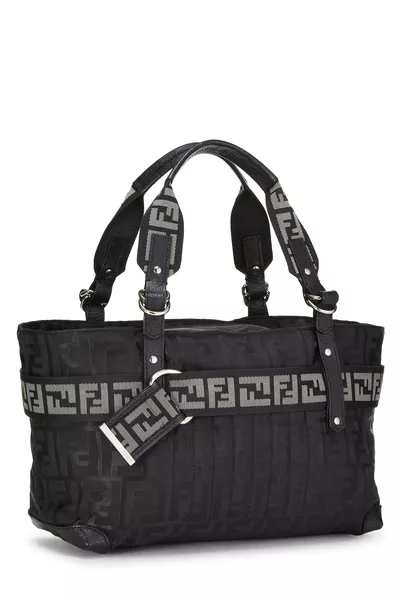 Black Zucca Nylon Tote, , large