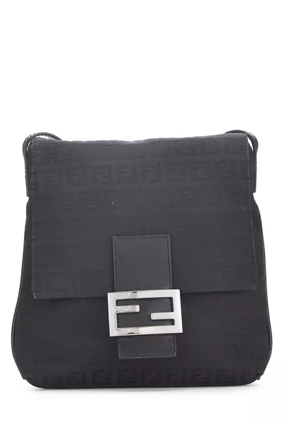 Black Zucchino Canvas Tube Messenger Bag Small