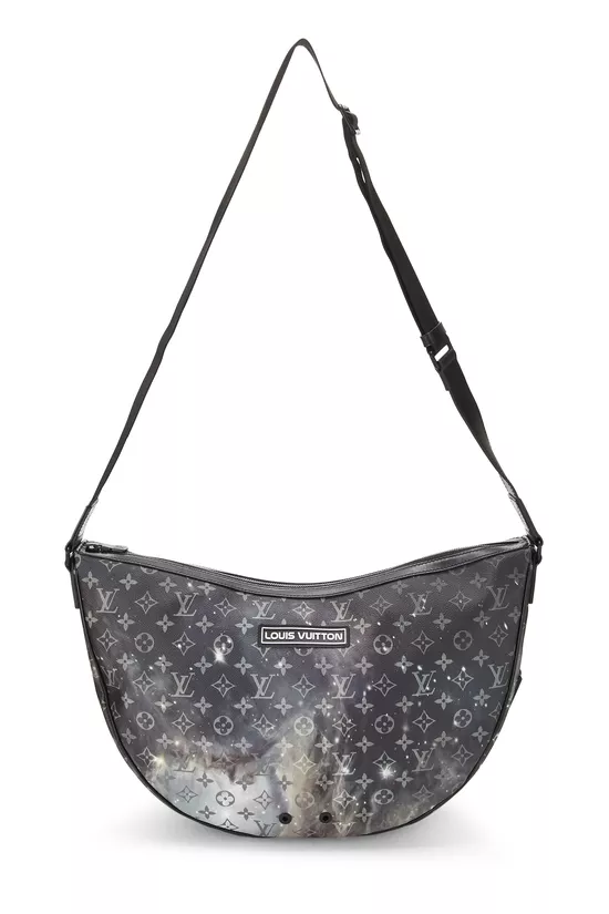 Black Monogram Galaxy Hobo Messenger Bag, , large image number 1