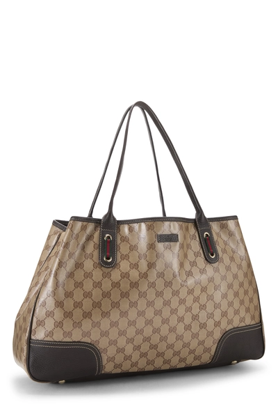 Gucci Brown Crystal Canvas Princy Tote Large — photo 2