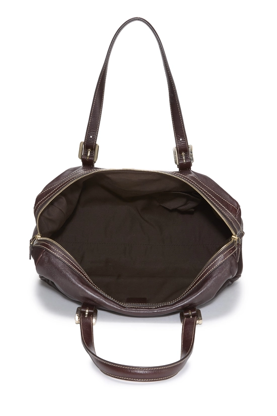 Brown Leather Britt Boston Bag, , large image number 5