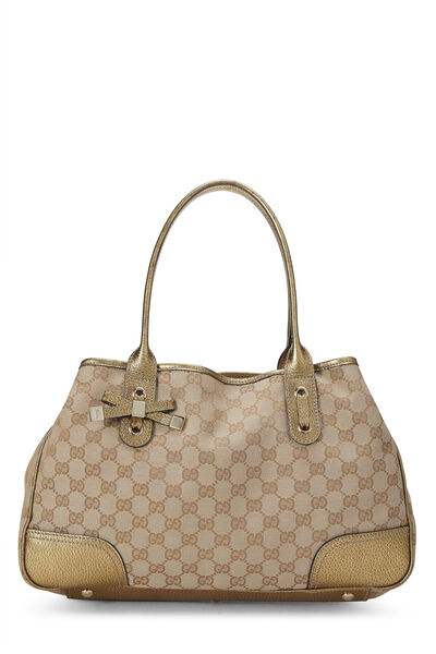 Gold Original GG Canvas Princy Tote