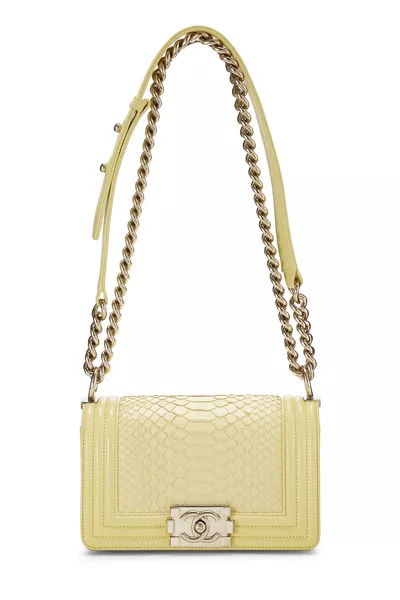 Yellow Python Boy Bag Small, , large