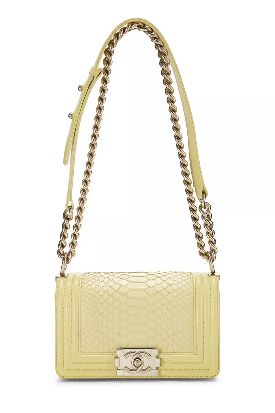 Yellow Python Boy Bag Small, , large image number 1