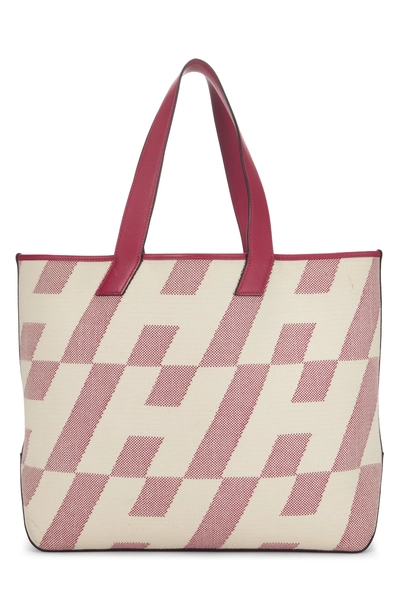 Pink Canvas Cabas H en Biais Tote 40