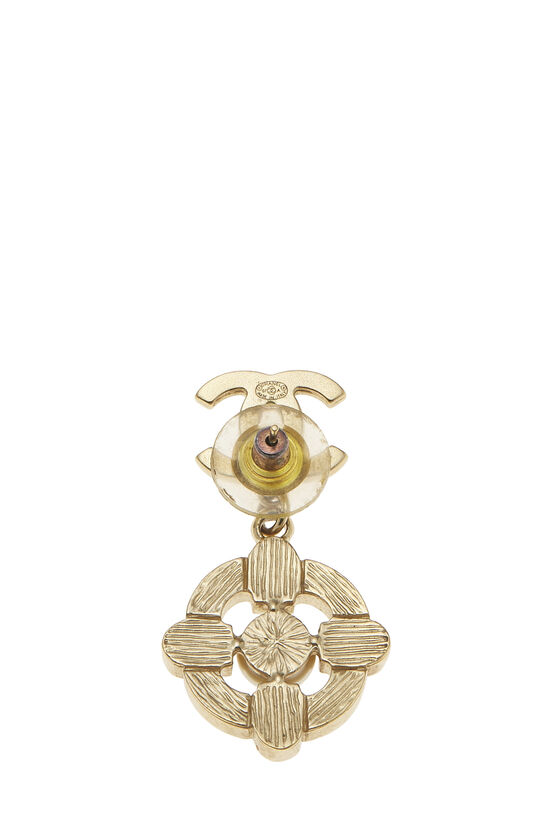 Chanel Gold & Multicolor Gripoix 'CC' Earrings Q6J0FN19DB019