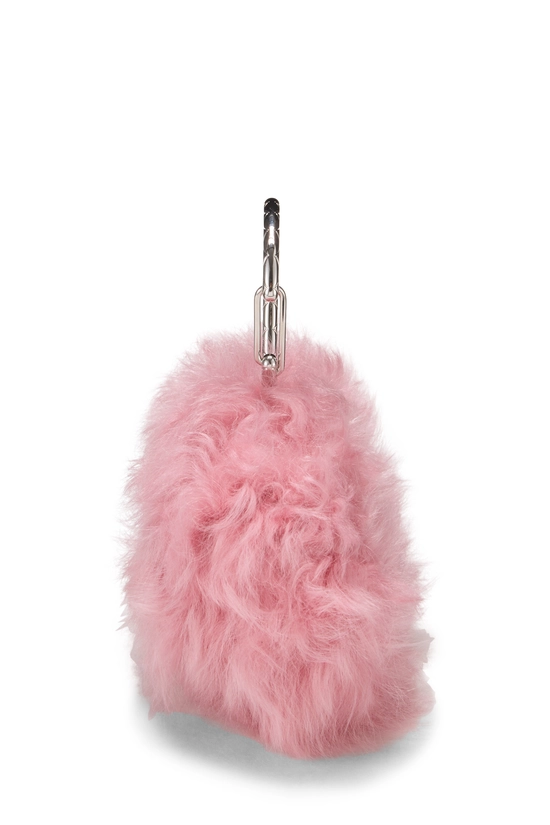 Pink Shearling Card Holder, , large image number 2