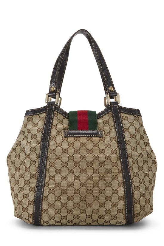 Original GG Canvas New Ladies Web Tote Large, , large image number 3