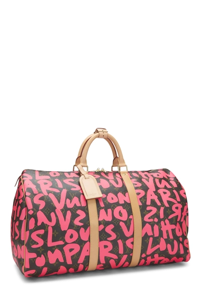 Stephen Sprouse x Louis Vuitton Monogram Pink Graffiti Keepall 50, , large
