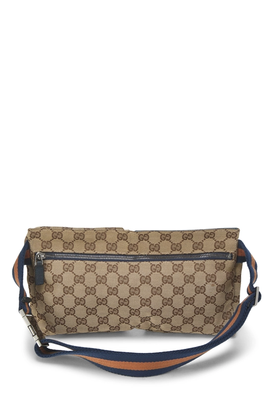 Original GG Canvas Web Double Pocket Waist Pouch, , large image number 3
