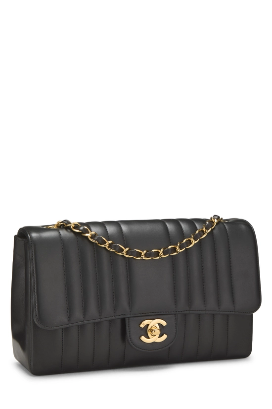 Black Lambskin Vertical Flap Medium, , large image number 1