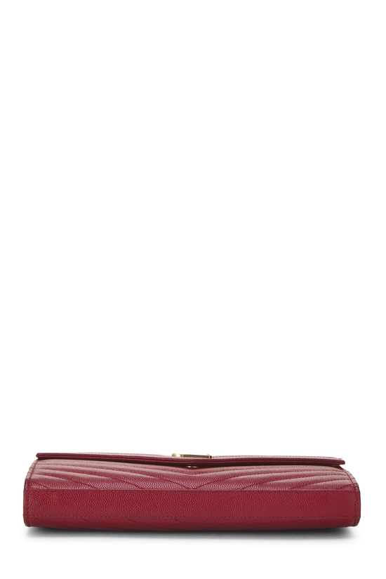 Red Grainy Leather Monogram Wallet On Chain (WOC), , large image number 4