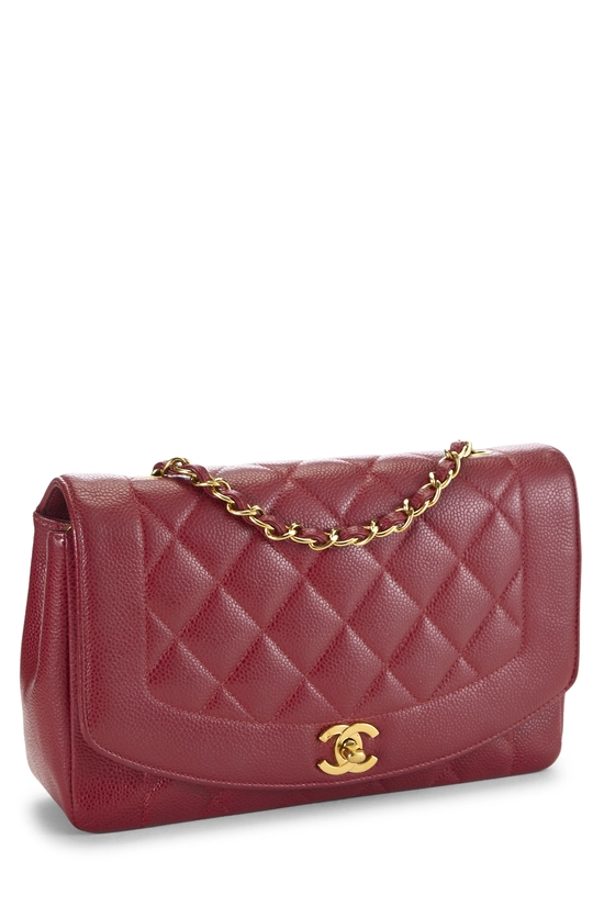 Red Quilted Caviar Classic Flap Medium, , large image number 1
