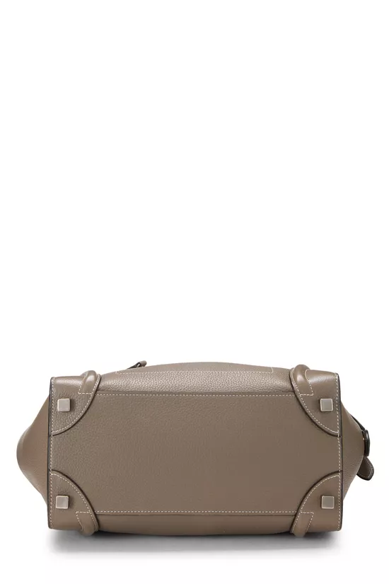 Grey Drummed Calfskin Luggage Micro, , large image number 4