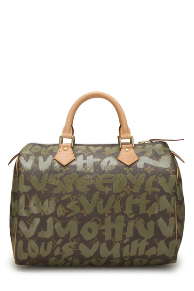 Stephen Sprouse x Louis Vuitton Monogram Green Graffiti Speedy 30