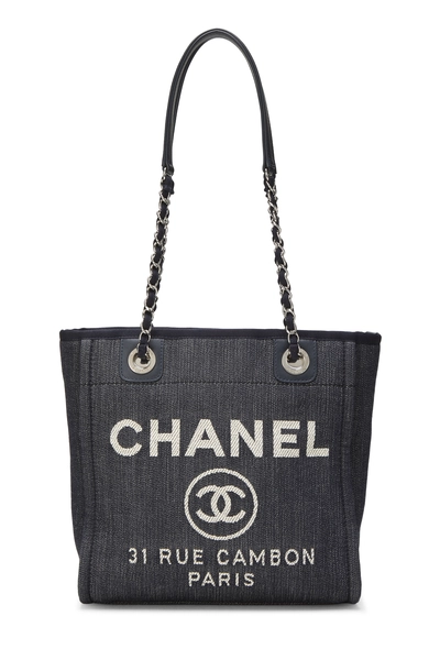 Chanel Blue Canvas Deauville Tote Mini