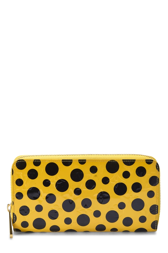 Yayoi Kusama x Louis Vuitton Yellow Vernis Monogram Zippy Wallet, , large image number 0