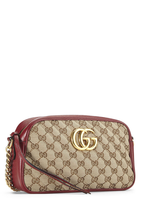Red Original GG Canvas Marmont Crossbody Small, , large image number 1
