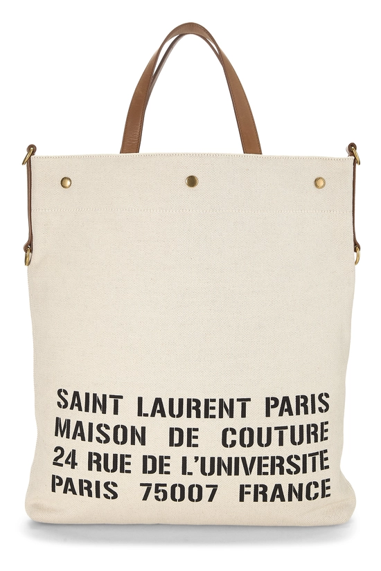 Beige Canvas L'Universite Tote, , large image number 0