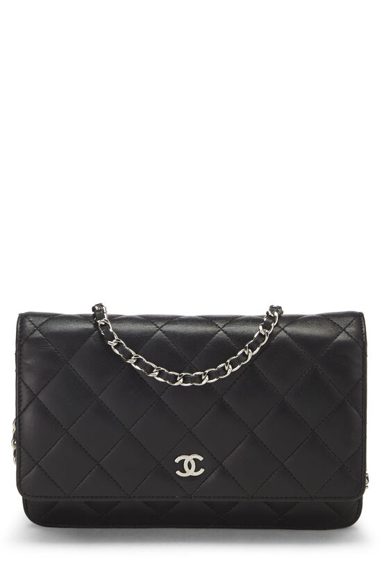 Black Quilted Lambskin Wallet on Chain (WOC), , large image number 1