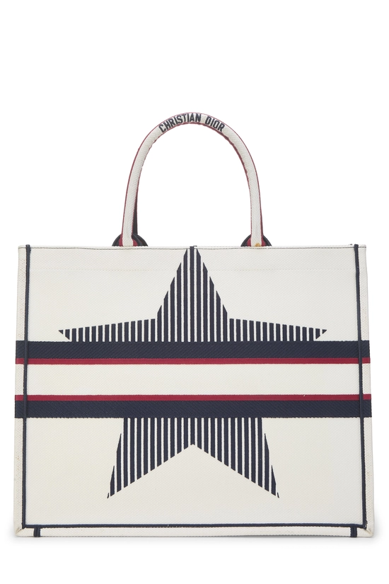 White Canvas Alps Star Book Tote Large, , large image number 3