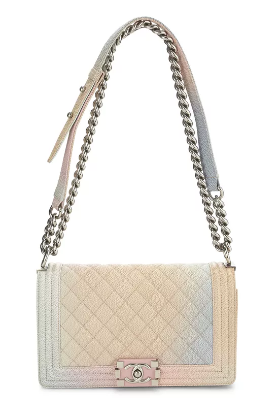 Rainbow Quilted Caviar Boy Bag Medium, , large image number 0