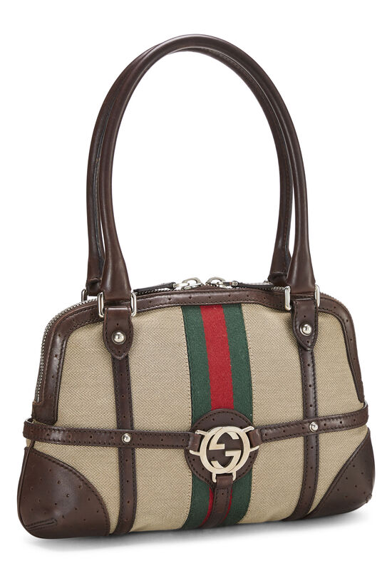 Gucci Brown Canvas Web Reins Shoulder Bag QFB2352B0H001