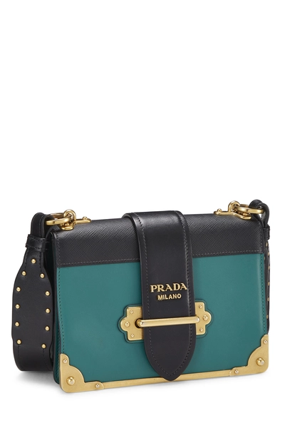 Prada Green & Black Leather Cahier Crossbody — photo 2