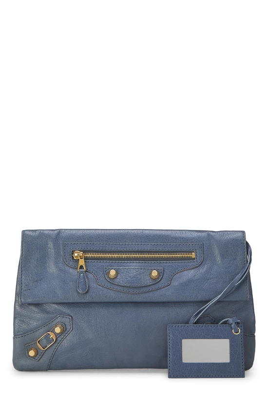 Blue Agneau Giant 12 Envelope Clutch, , large image number 0