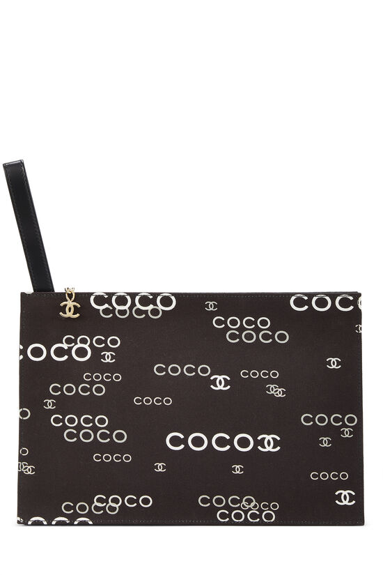 Black Canvas Coco Pouch, , large image number 1