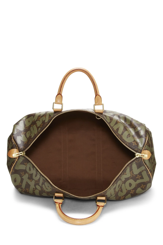 Stephen Sprouse x Louis Vuitton Green Monogram Graffiti Keepall 50, , large image number 5