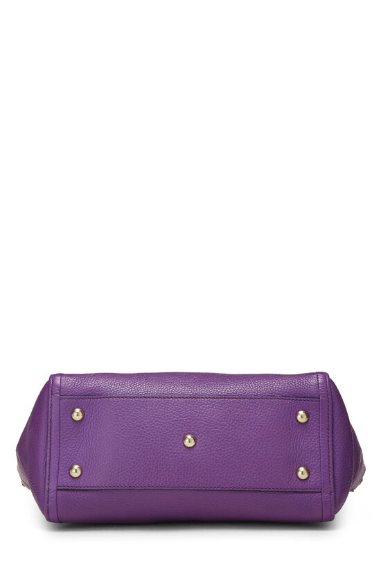 Purple Grained Leather Soho Top Handle Bag, , large image number 4