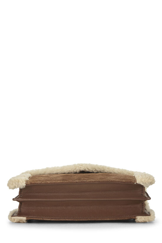 Brown Suede & Shearling Gaby Mini, , large image number 4