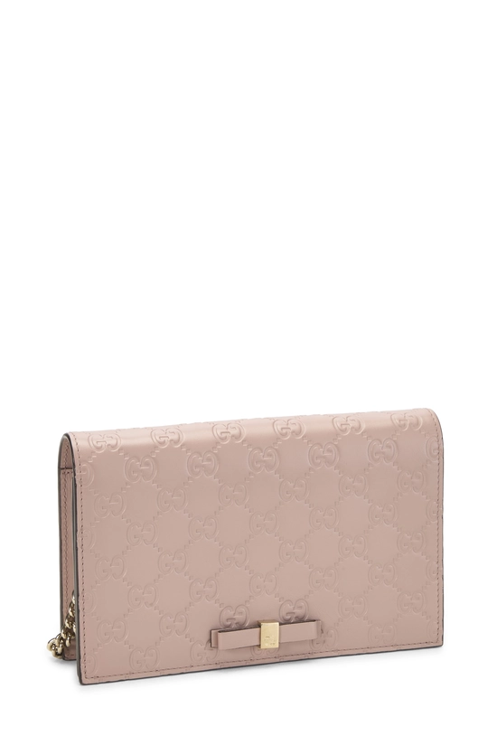 Pink Guccissima Bow Wallet On Chain (WOC), , large image number 1