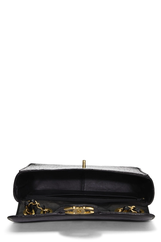 Pre-Owned Black Alligator Half Flap Jumbo Q6B02702K4003