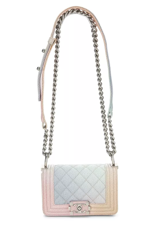 Rainbow Quilted Caviar Boy Bag Mini, , large image number 0
