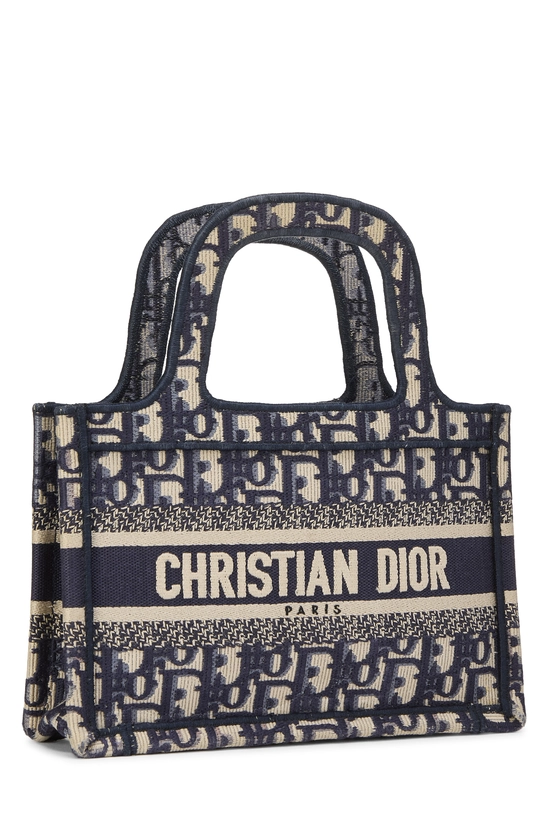 Navy Diorissimo Canvas Book Tote Mini, , large image number 1