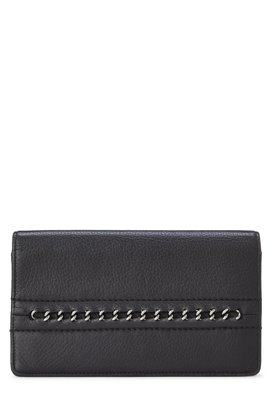Black Calfskin Luxe Ligne Long Wallet, , large image number 2