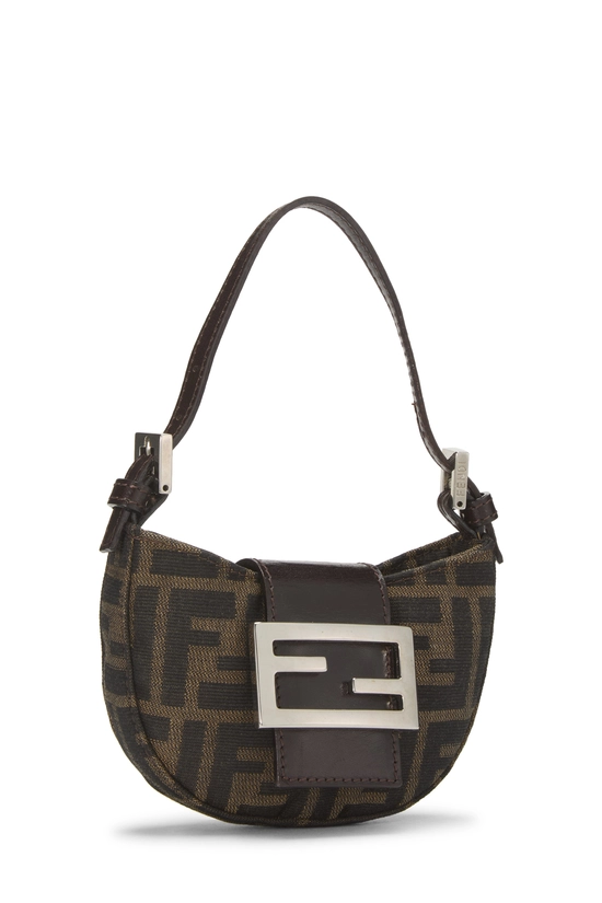 Brown Zucca Canvas Croissant Mini, , large image number 1