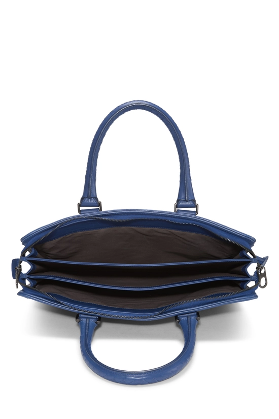 Blue Intrecciato Briefcase, , large image number 5
